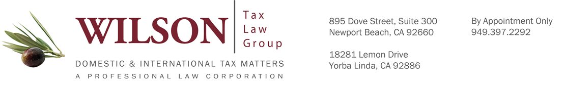 Newport Beach Tax Attorney, Orange County/Irvine | Wilson Tax Law